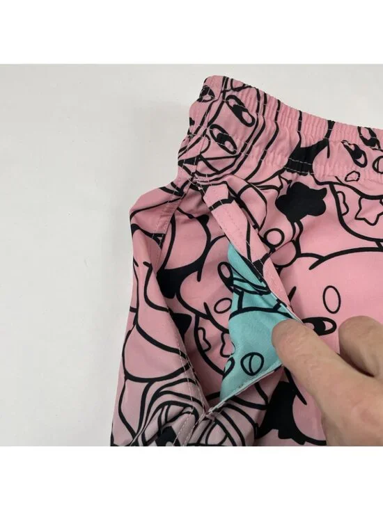 Nintendo Kirby Scuba Diving Swim Shorts Trunks Men's XL Gradient Pink Blue - Picture 10 of 10